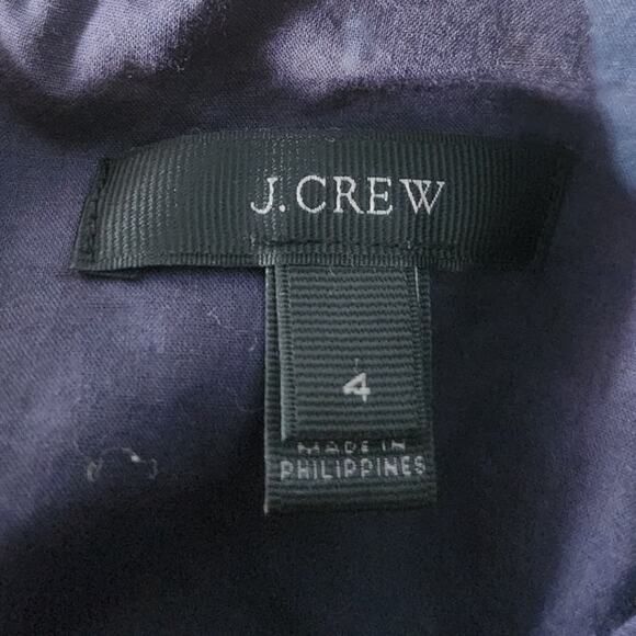 J Crew Dot Tie Sleeveless Blue Mini Dress Womens Size 4 - Picture 3 of 3